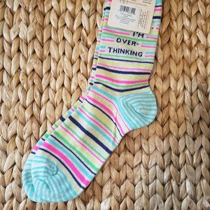 Blue Q Socks Shhh.. .I'm Over-thinking NWT
